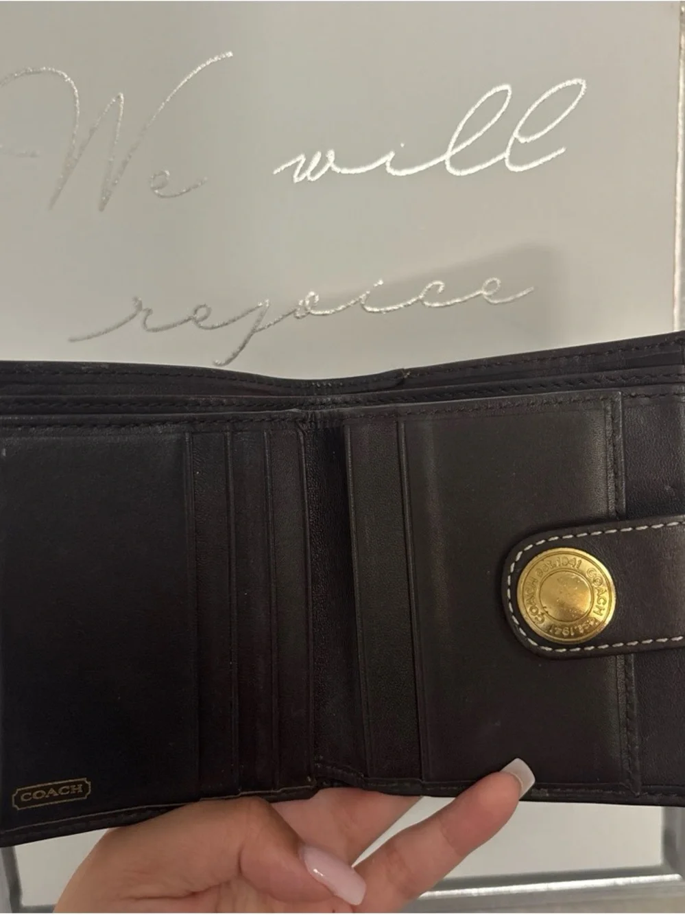 Coach Wallet Brown Gold